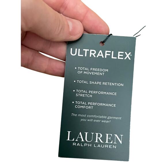 Lauren Ralph Lauren Mens 34 x 30 ULTRAFLEX Flat-Front Taupe Dress Pants NWT - Picture 7 of 7